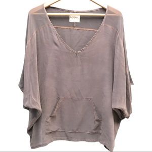 GYPSY 05 Silk Pullover Gray Top size Large